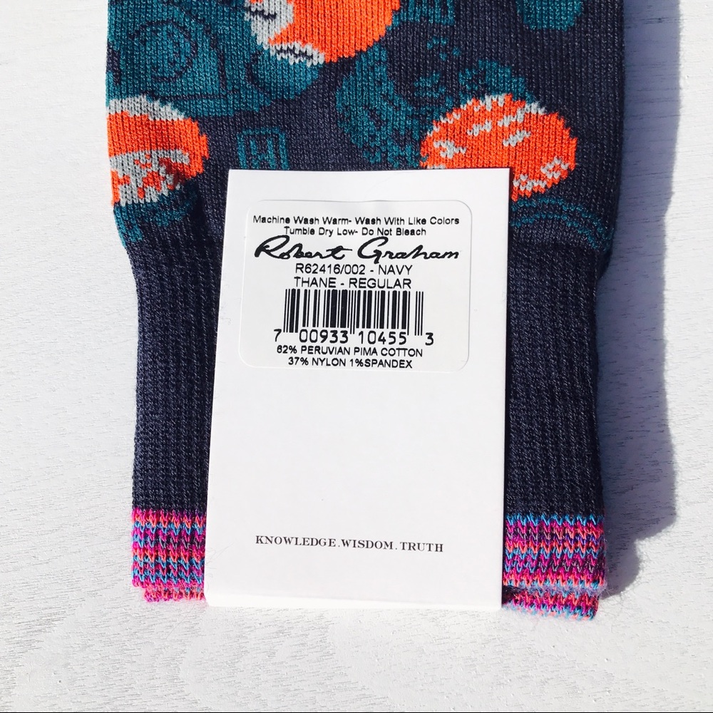 Robert Graham Navy Blue Dress socks - One Size - Picture 7 of 8